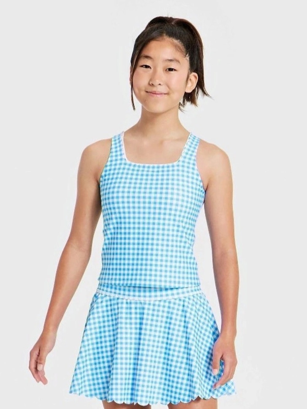 all in motion Gingham Tank Top Size S (6/7) Like New